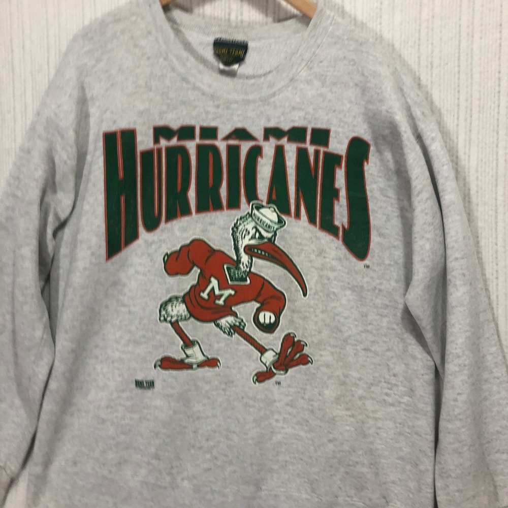 Home Team Miami Hurricanes Vintage Graphic Crewneck Sweatshirt Small